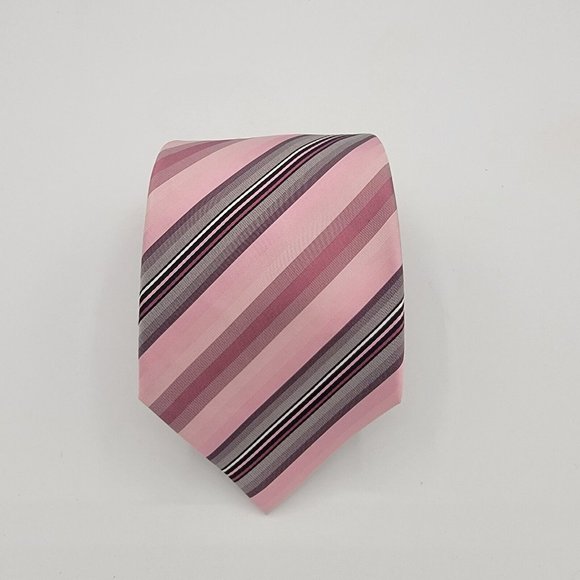 Van Heusen Other - Van Heusen Men's Silk Neck Tie Multicolor 57 x 4 Inches, Pink And Grey